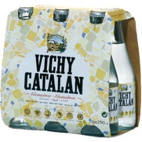 VICHY CATALAN agua mineral natural con gas botellas 25 cl pack 6